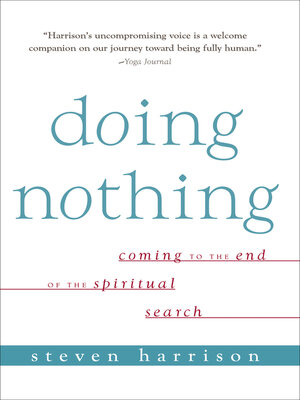 cover image of Doing Nothing